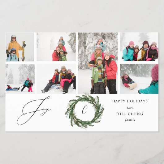 Budget-Kranz-Monogramm Freude 7 Foto Flyer (Vorne)