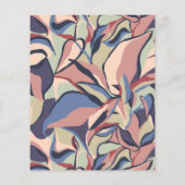 Budget kühne Abstrakte florale Retro Hochzeit (Rückseite)