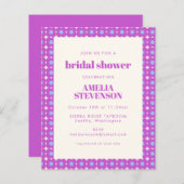 Budget kühne Lila florale Brautparty Einladung (Vorne/Hinten)