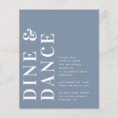 Budget kühne moderne Hochzeitsempfehlung Einladung (Vorderseite)