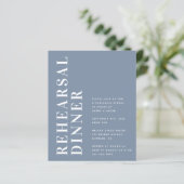 Budget Kühne Moderne Probe Abendessen Einladung (Stehend Vorderseite)