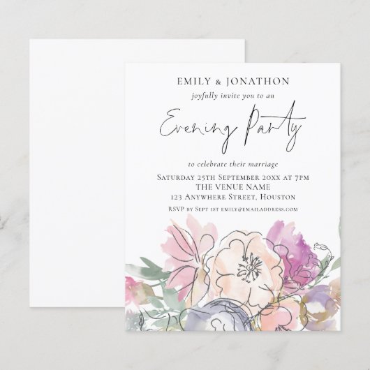 Budget Künstlerisch Florals Wedding Abend Party Ei (Vorne/Hinten)