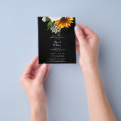 Budget Künstlerisch Sonnenblumen Probe Abendessen Flyer (Gruppe)