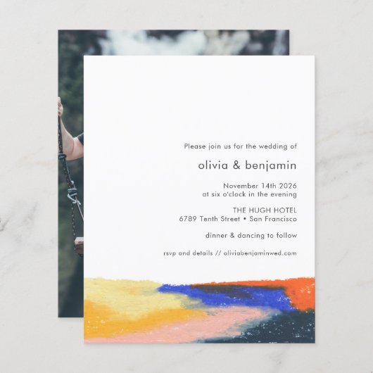 Budget Künstlerische Abstrakt Art Foto Hochzeit Ei (Vorne/Hinten)