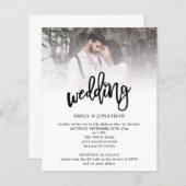 Budget Künstlerisches Skript Foto QR Code Hochzeit (Vorne/Hinten)