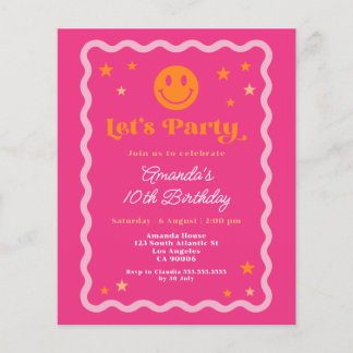 Budget Lächeln Gesicht Rosa Orange Mädchen Geburts