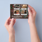 Budget Landhaus Frohe Feiertage Sofort-Multi-Foto Flyer (Gruppe)