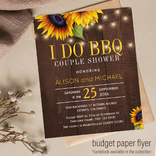 Budget Landsonnenblumen ich mache BBQ Paarschwimme Flyer