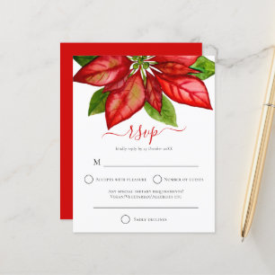 Budget Large Poinsettia Christmas RSVP