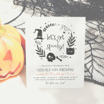 Budget Lasst uns lustige Halloween Geburtstagspart<br><div class="desc">Halloween Geburtstagsfeier Einladungen. Dieses moderne Design zeichnet sich durch einen handgezeichnet Rahmen von Halloween-Elementen aus: eine Spinne, Spinnweben, eine schwarze Katze, einen Hexenhut, einen Schädel, Knochen, Bonbons und vieles mehr! Im Inneren steht "Lasst uns spukhaft werden!" in einem niedlichen Schriftart mit Dekoration. Darunter beginnt die Veranstaltungsinformation mit "Join us for...</div>