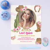 Budget Last Rodeo Cowgirl Brautparty Foto Flyer (Einzeln)