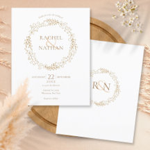 Budget Laurel Garland Wedding Einladung