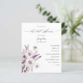 Budget Lavendel Lila florales Brautparty (Stehend Vorderseite)