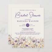 Budget Lavender Beige Wildblumen Brautparty (Vorne/Hinten)