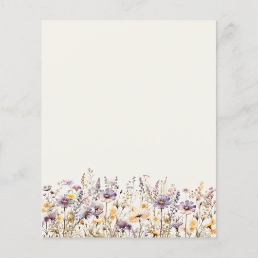 Budget Lavender Beige Wildblumen Brautparty (Rückseite)