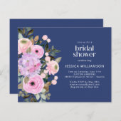 Budget Lavender Blue Floral Brautparty Einladung (Vorne/Hinten)