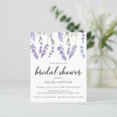 Budget Lavender Bridal Dusche Einladung (Stehend Vorderseite)