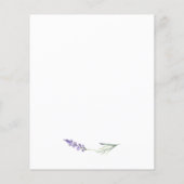 Budget Lavender Bridal Dusche Einladung (Rückseite)