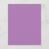Budget Lavender Elegant Wedding Menü (Rückseite)