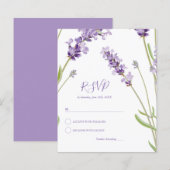 Budget Lavender Floral Wedding RSVP (Vorne/Hinten)