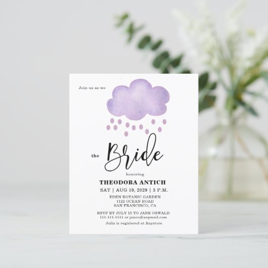 Budget Lavender Funny Cloud Brautparty (Stehend Vorderseite)