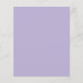 Budget Lavender Lila Probe Einladung (Rückseite)