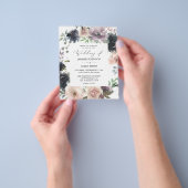 Budget Lavender, Navy Blue, Blush Pink Wedding Flyer (Gruppe)