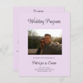 Budget Lavender Photo Wedding program (Vorne/Hinten)