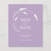 Budget Lavender Wedding speichern das Datum Flyer (Vorne)