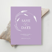 Budget Lavender Wedding speichern das Datum Flyer