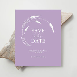 Budget Lavender Wedding speichern das Datum Flyer