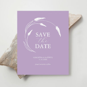 Budget Lavender Wedding speichern das Datum Flyer