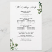 Budget Leaves & Eucalyptus GoldWeddin Ceremony MED Flyer (Hinten)