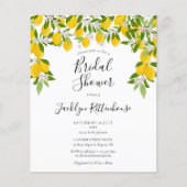Budget Lemon Blossom Bridal Dusche Einladung (Vorderseite)