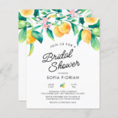 Budget Lemon Bridal Dusche Einladung (Vorne/Hinten)