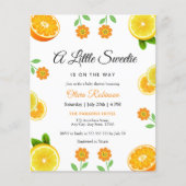 Budget Lemon Citrus Baby Dusche Einladung (Vorderseite)