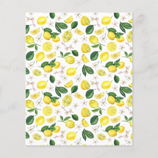 BUDGET Lemon Citrus Bridal Dusche Einladung (Rückseite)