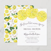 Budget Lemon Citrus Bridal Dusche Einladung (Vorne/Hinten)