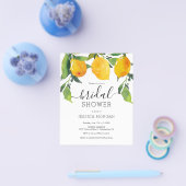 Budget Lemon Citrus Bridal Dusche Einladung Flyer (Einzeln)
