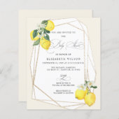 Budget Lemon Citrus Sommer Dusche Einladung (Vorne/Hinten)