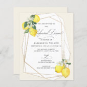 Budget Lemon Citrus Sommer Probe Abendessen (Vorne/Hinten)