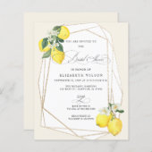 Budget Lemon Citrus Summer Brautparty Einladung (Vorne/Hinten)