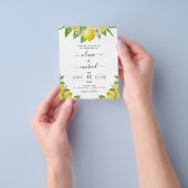 Budget Lemon Citrus Yellow Wedding Einladung Flyer (Gruppe)