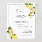 Budget Lemon Floral Wedding Flyer (Vorne)