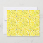 Budget Lemon Hauptpresse Brautdusche Einladung (Rückseite)