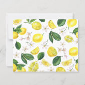 Budget Lemon Hauptpresse Brautdusche Einladung (Rückseite)