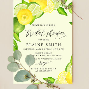 Budget Lemon Limon Citrus Bridal Dusche Einladung