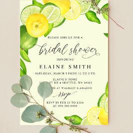 Budget Lemon Limon Citrus Bridal Dusche Einladung