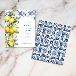 Budget Lemon Mediterrane Hochzeitseinladungen