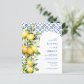 Budget Lemon Mediterrane Hochzeitseinladungen (Stehend Vorderseite)